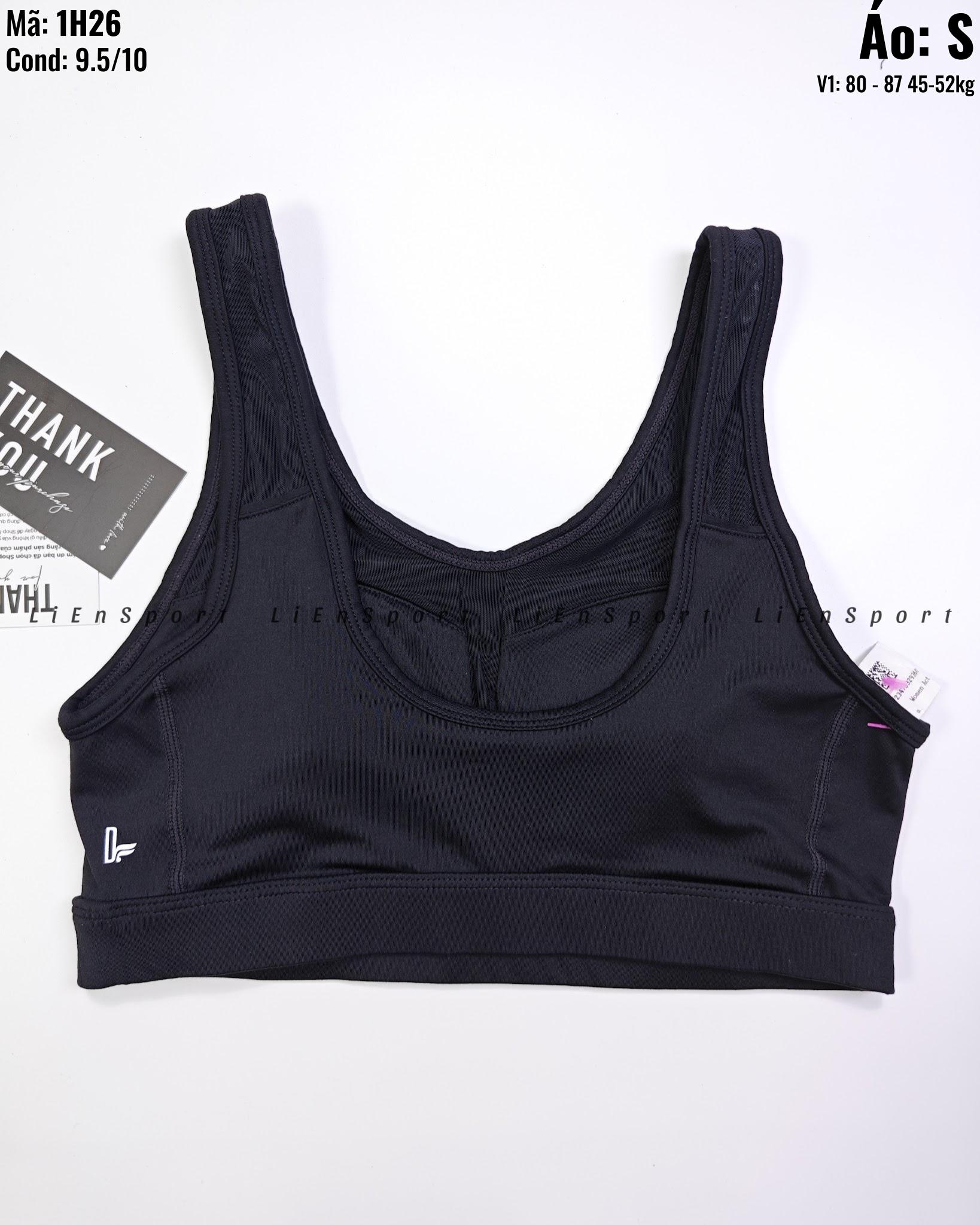 Fabletics Áo bra thể thao Nữ Size S Đen Hàng xuất Cổ V dây buộc chéo Lưng chữ X Vải co giãn thoáng khí Form ôm sát Phù hợp yoga gym chạy bộ Mã:1H26_thumbnail_3