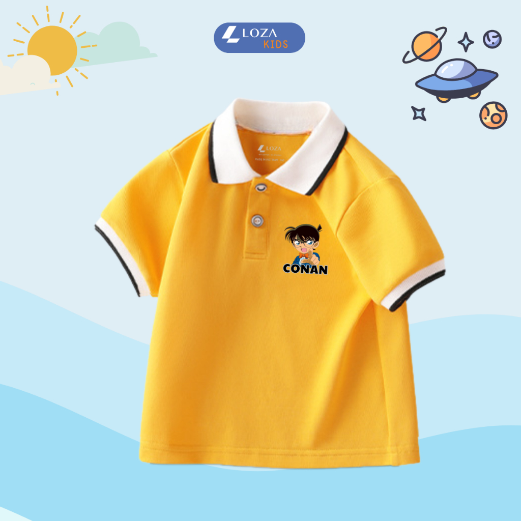 Bộ đồ polo bé trai in hình Conan - Loza Kids BV280_thumbnail_6