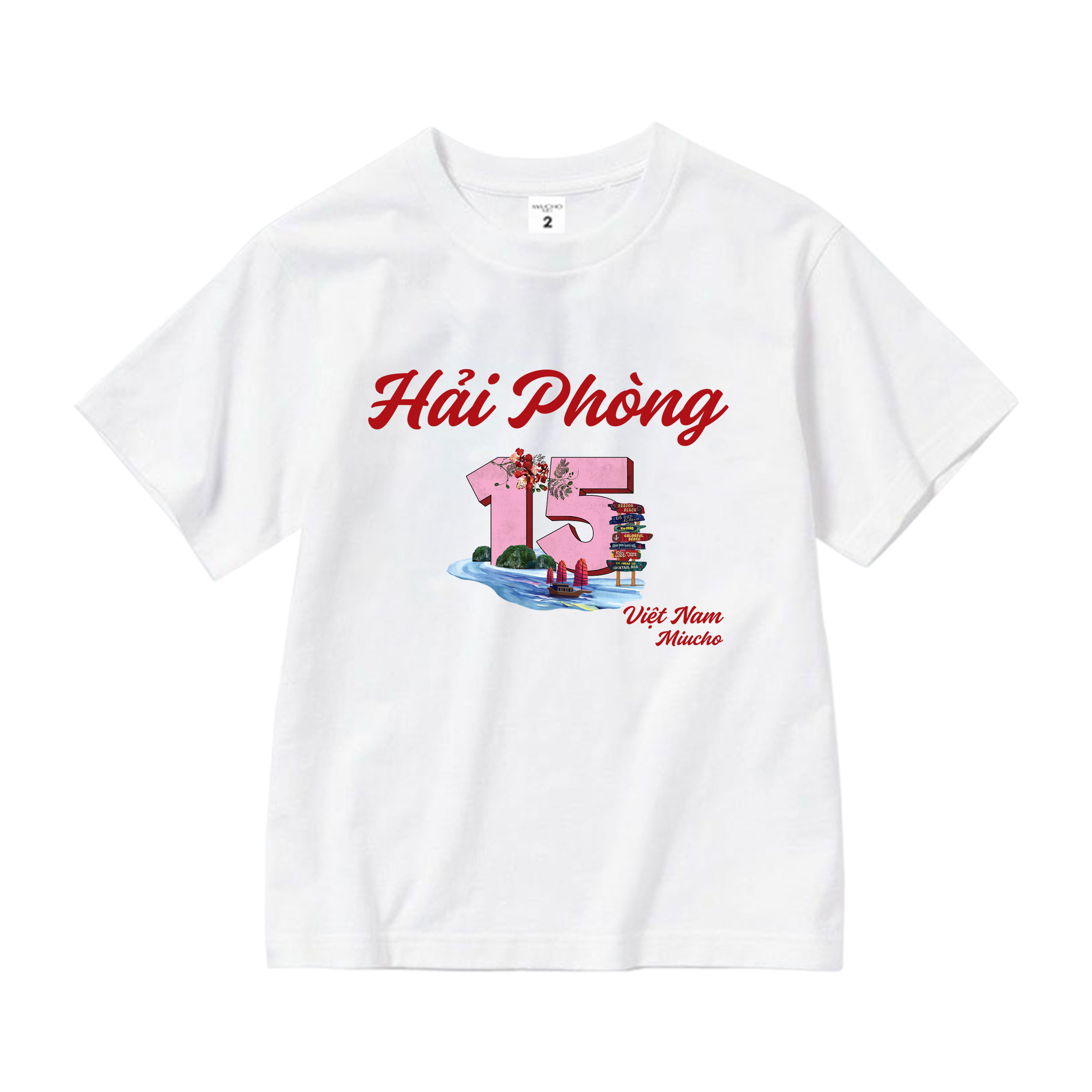 Áo thun du lịch Hải Phòng cho bé form rộng thoáng mát AED1304 Miucho Kid in mix_thumbnail_7