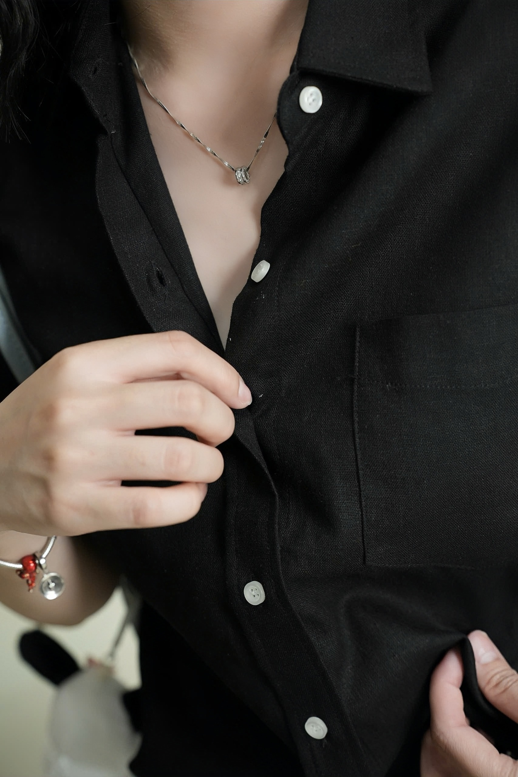 Áo sơmi linen tay ngắn ( XANH )_thumbnail_5