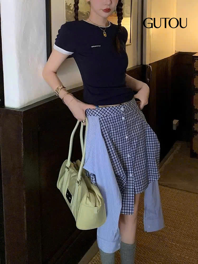 [GUTOU] Áo Thun Tay Ngắn Viền Màu_thumbnail_2