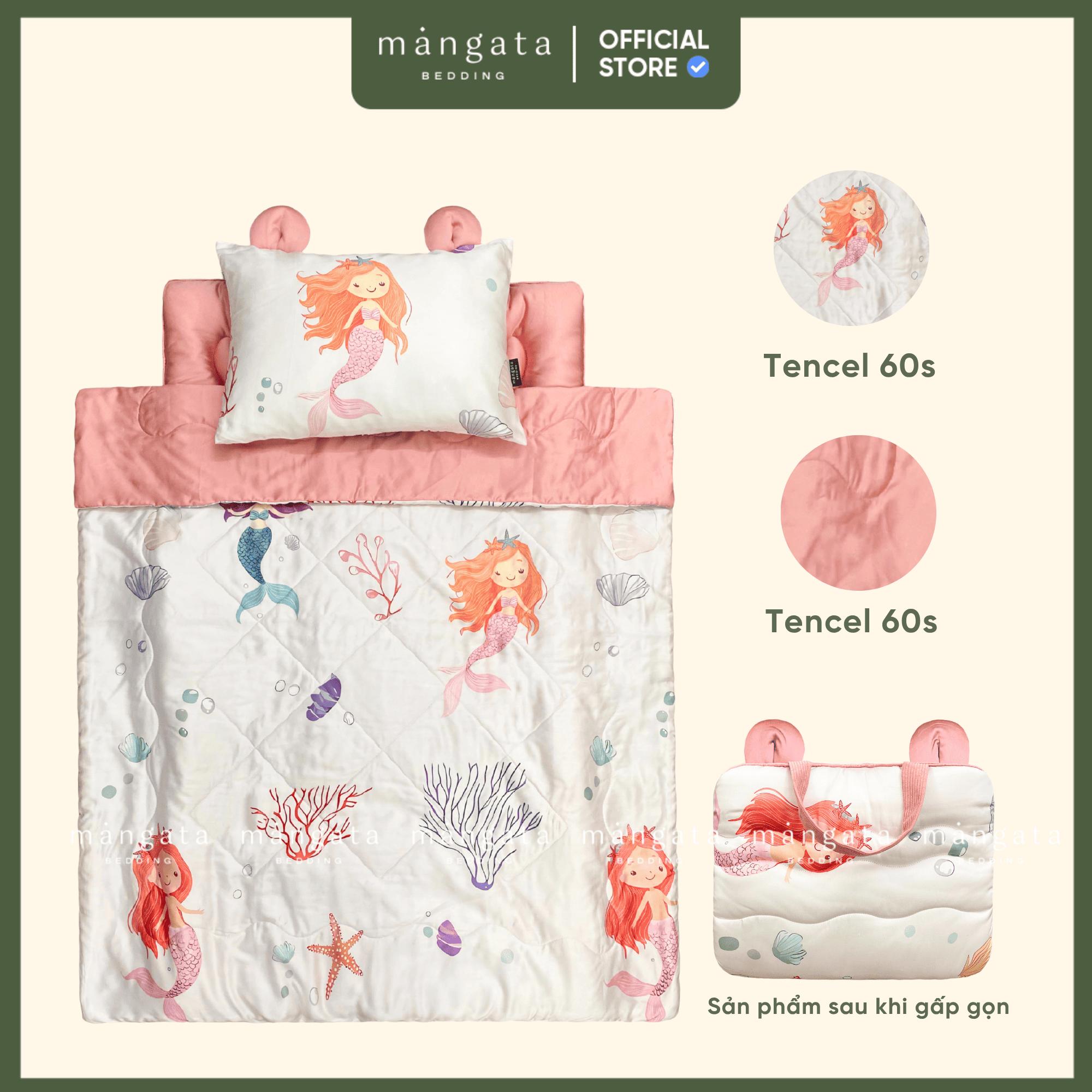 Mẫu Tiên cá - Bộ chăn gối gấp gọn đi học_thumbnail_1