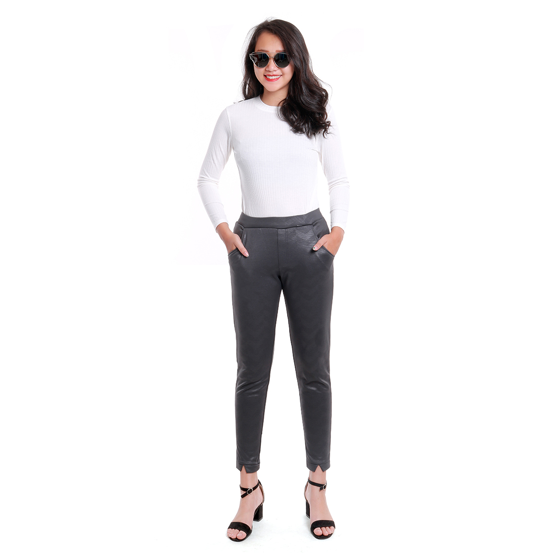 QUẦN DÀI NỮ P6058 NARSIS VẢI NỈ ẤM ÁP, MỀM MẠI, THÍCH HỢP MÙA ĐÔNG, GIỮ NHIỆT TỐT_thumbnail_2