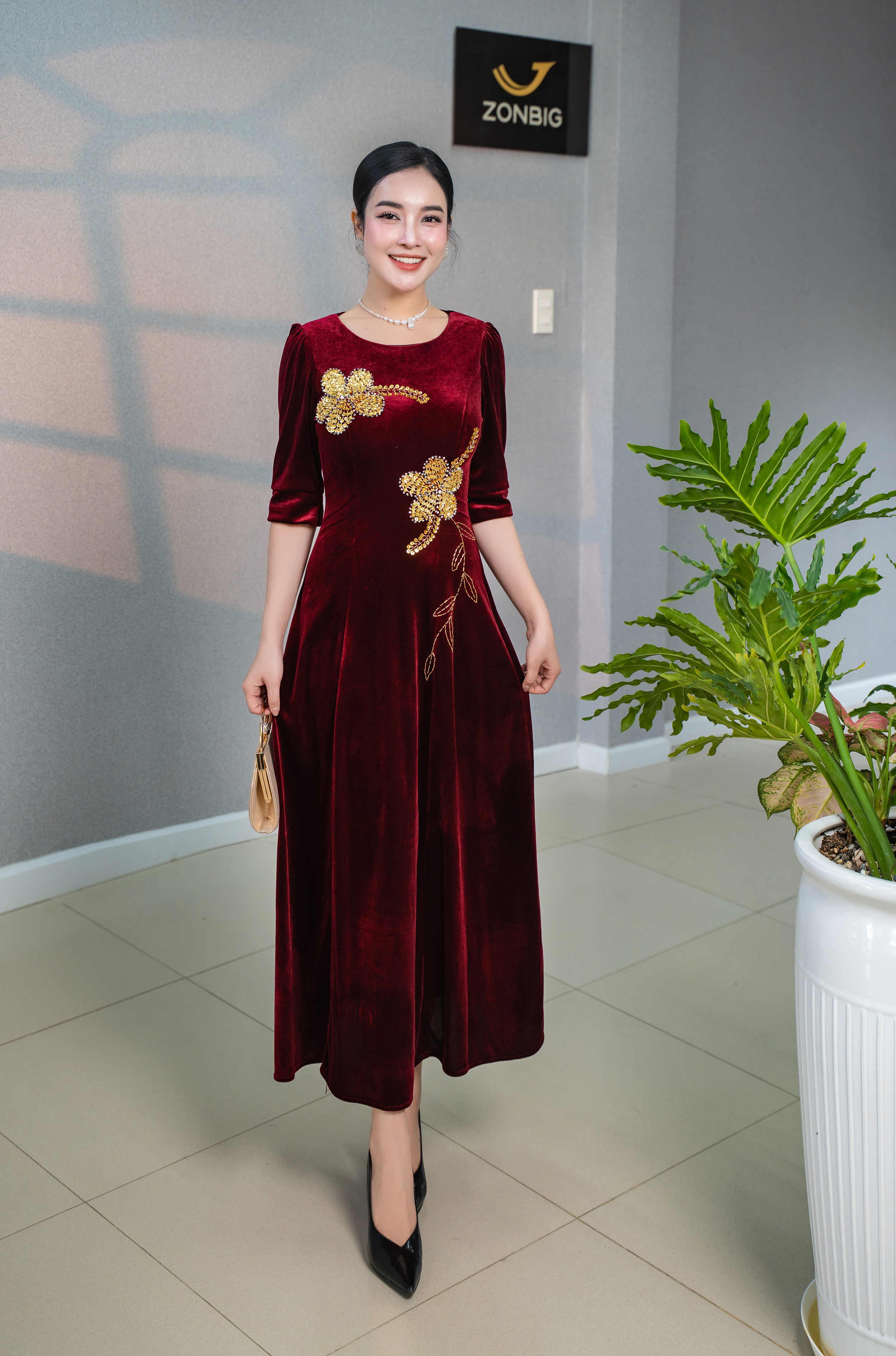 Đầm suông - Y2091 - Thương hiệu Zonbig