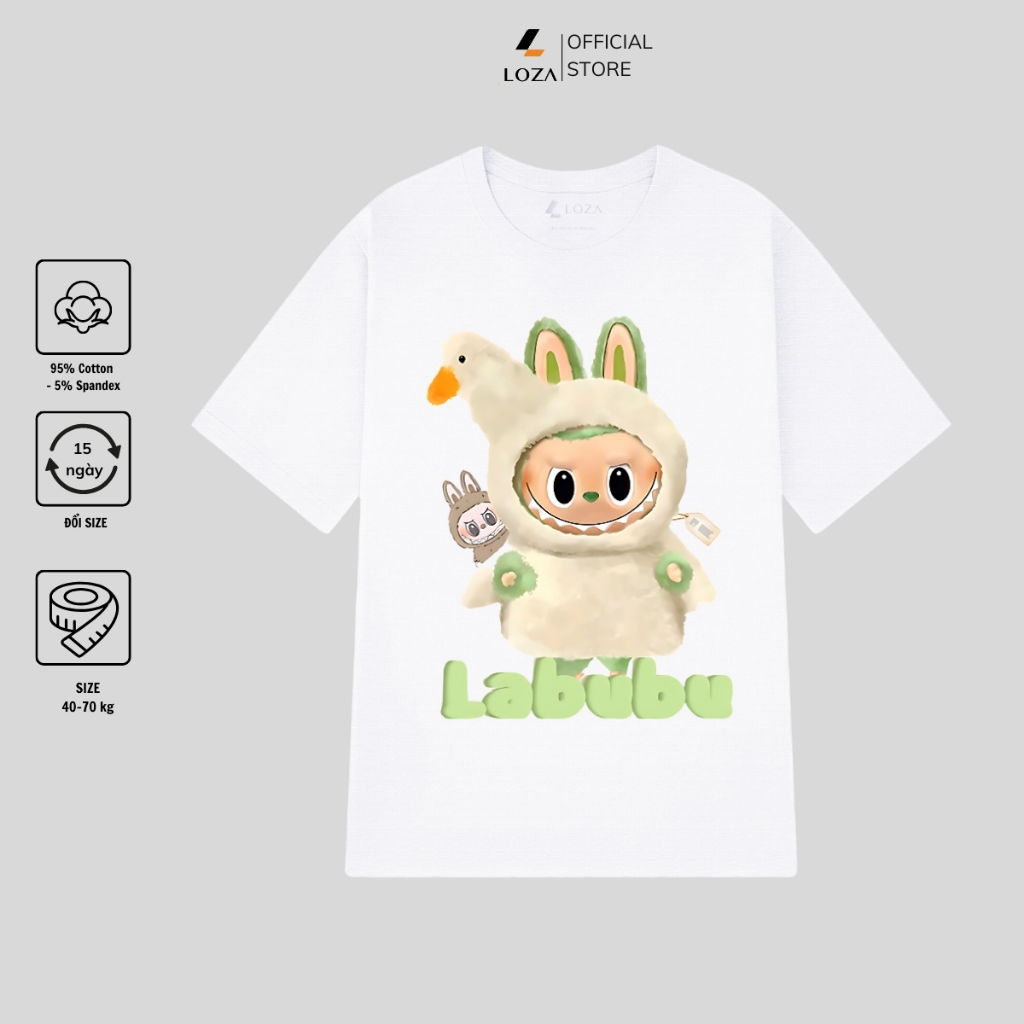 [Form Rộng] Áo thun nữ in hình Labubu nhiều mẫu - Áo phông nữ dáng rộng Loza - G0195_thumbnail_2
