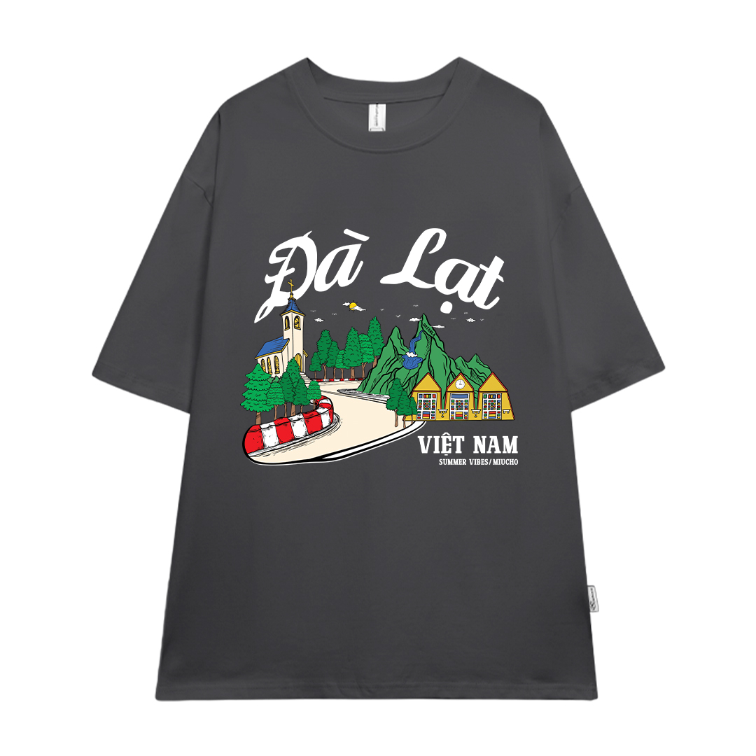 Áo thun du lịch Đà Lạt ATD1263 Miucho vải cotton thoáng mát in mix_thumbnail_12