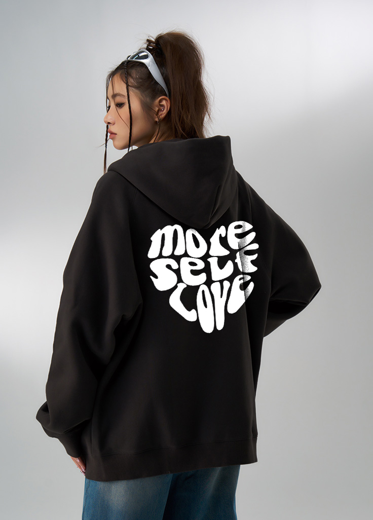 Áo hoodie zip nữ form rộng HZ434 Miucho chân cua in typography_thumbnail_3