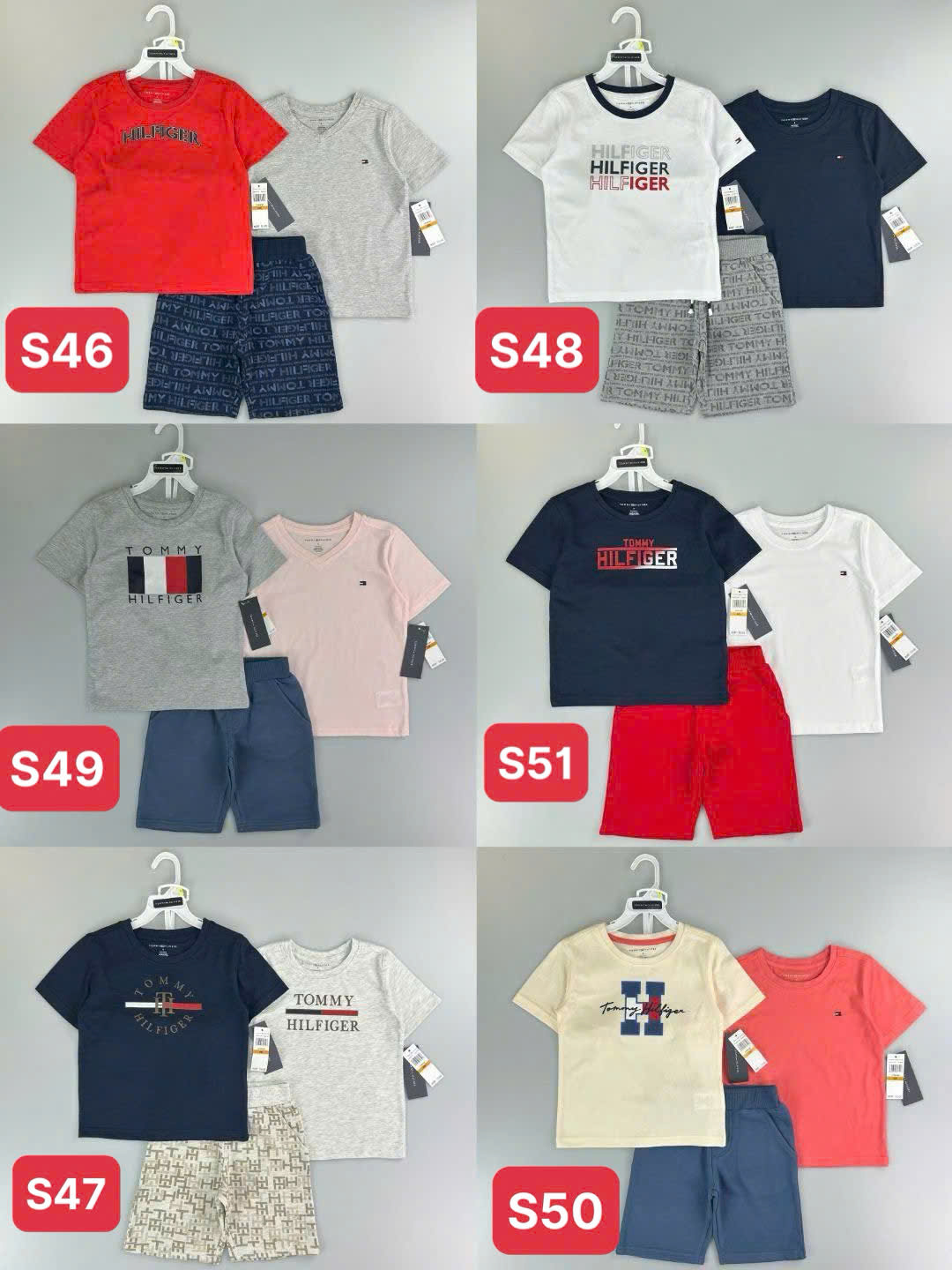 S51 SET BỘ TÔMÌ ÁO NAVY + QUẦN ĐỎ