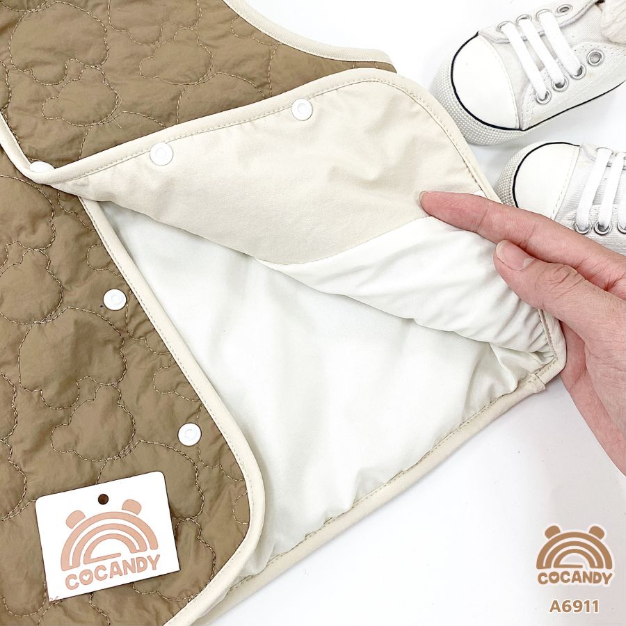 Áo gile NÂU viền BE có mũ tai gấu_thumbnail_2