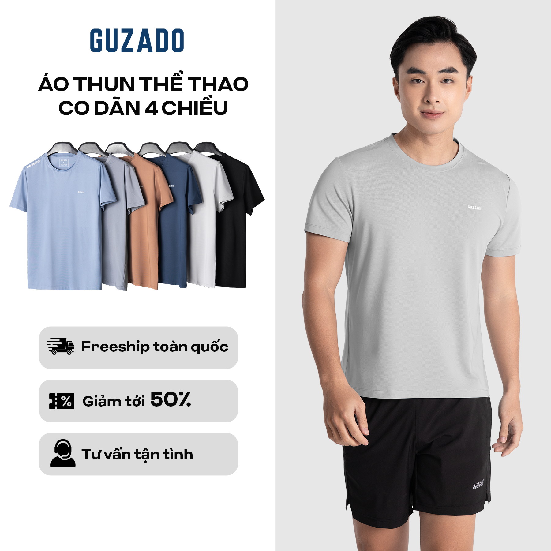Áo Thun Nam GUZADO Vải Thun Coolmax GTS06_thumbnail_0