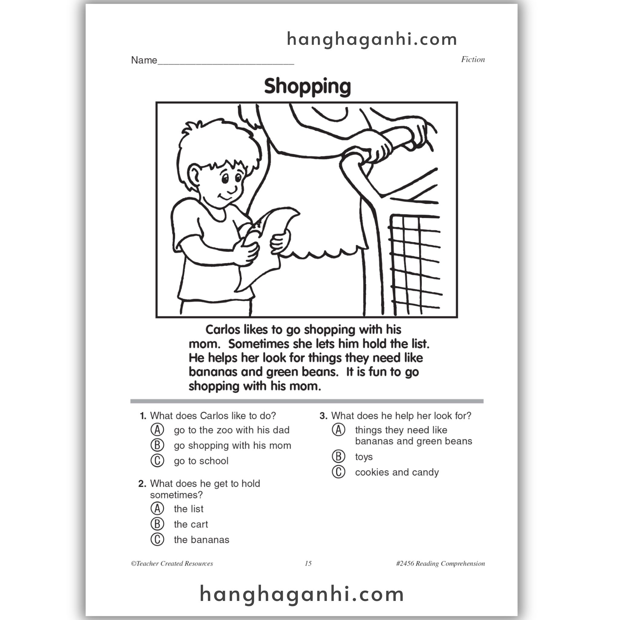 Reading Comprehension Grade 1 Teacher Created Resources, sách đọc hiểu lớp 1_thumbnail_13