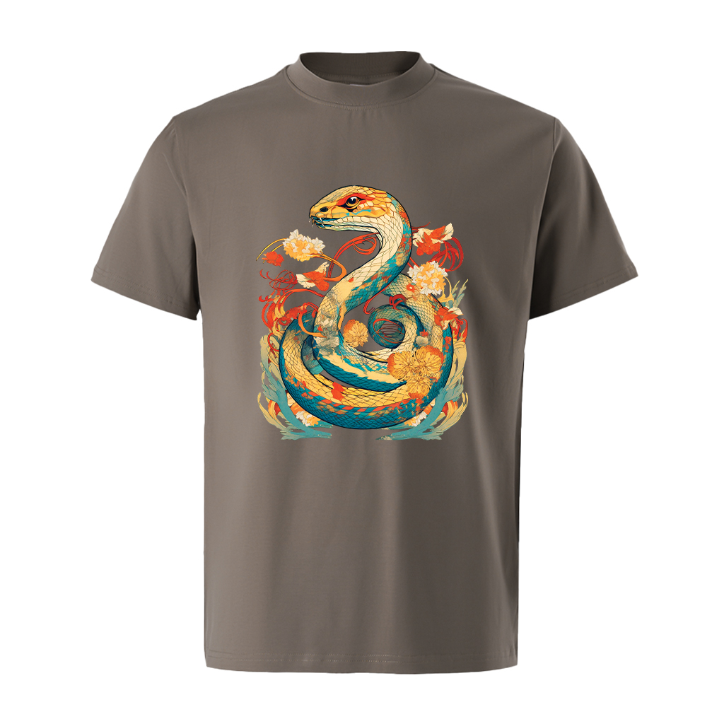 Áo thun nam form rộng 12 con giáp tuổi Tỵ ATD482 Miucho Iconic cotton cổ tròn in graphic_thumbnail_17