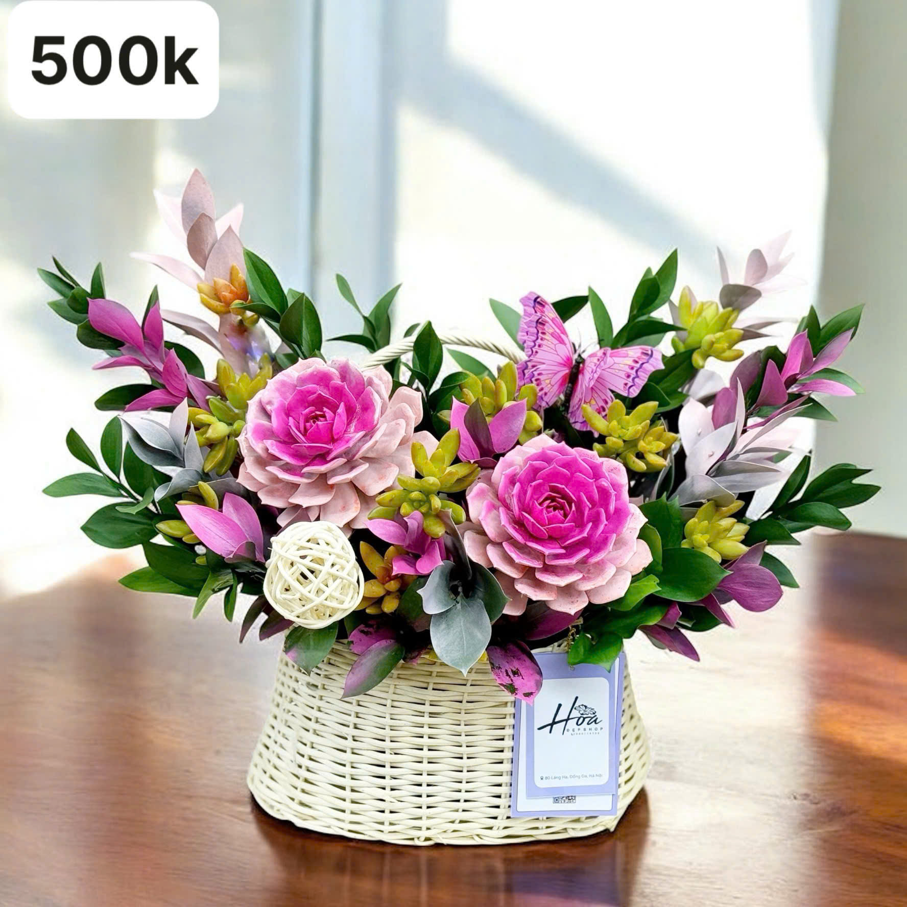 Giỏ hoa sen đá ĐBXĐ