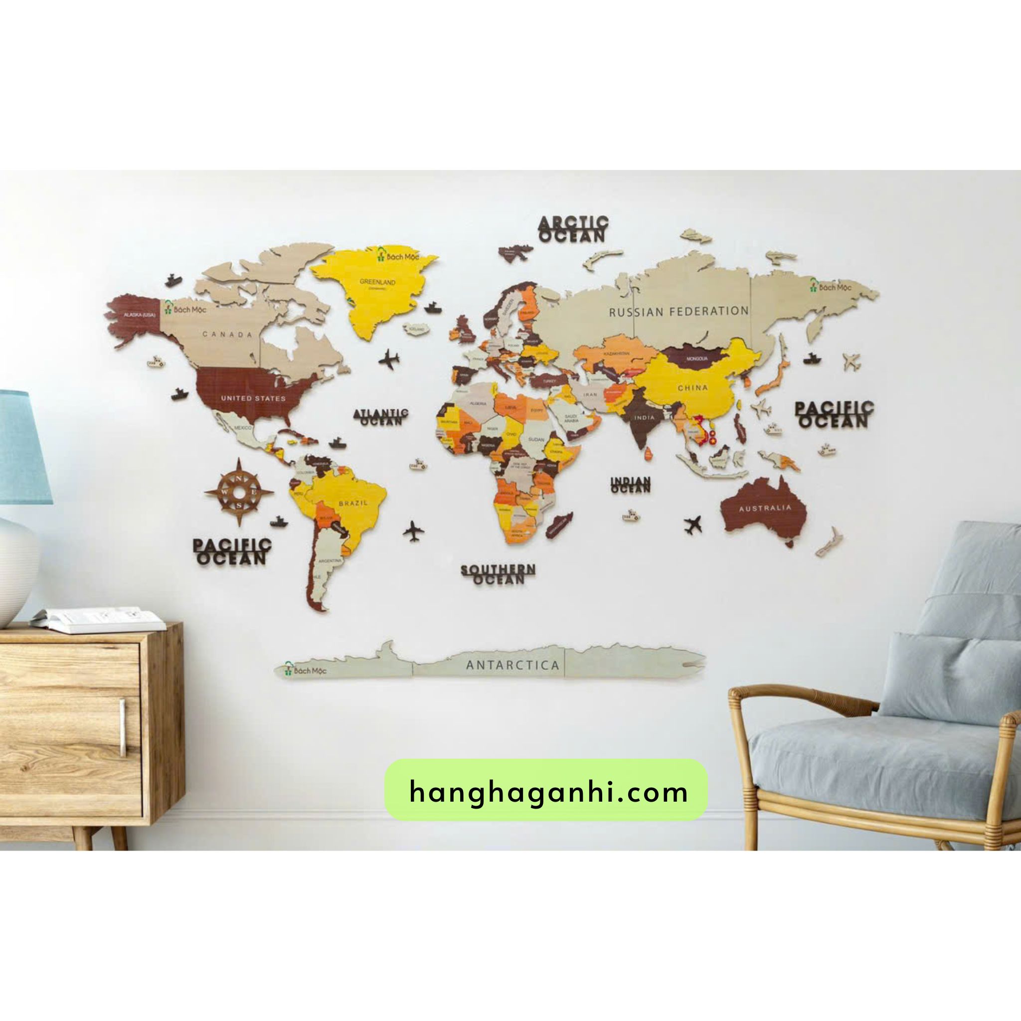 Bản đồ gỗ dán tường Bản đồ thế giới 130x150cm_thumbnail_1