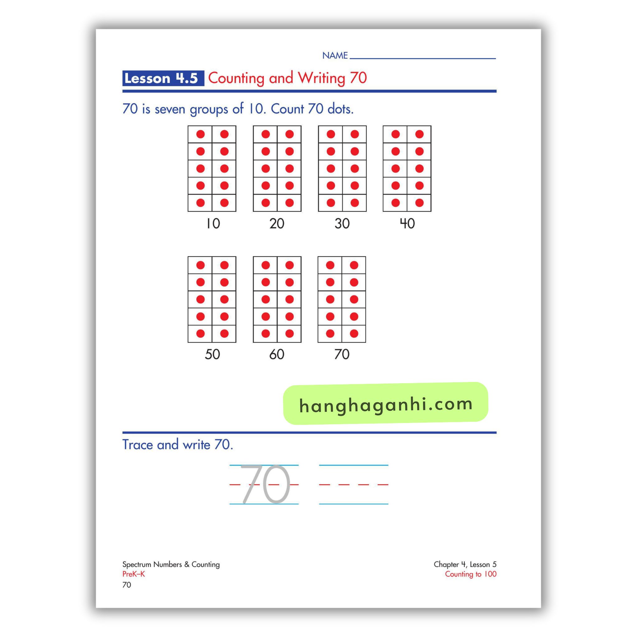 Sách Spectrum Numbers & Counting Workbook Grade PK-K_thumbnail_2