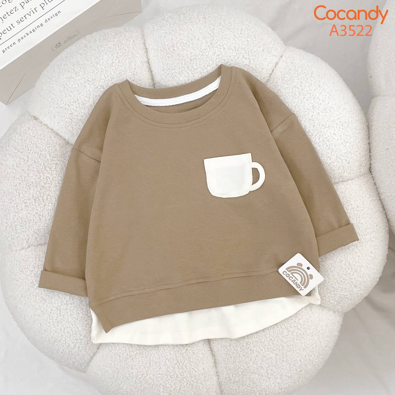 Áo dài thun NÂU RÊU túi cốc 2 gấu_thumbnail_0