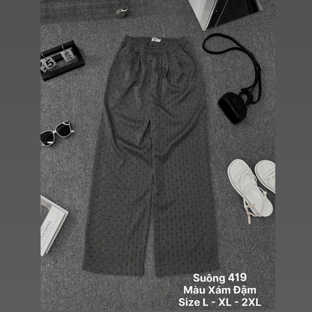 Quần suông sọc xương cá lưng thun bigsize QD419 dành cho nàng béo mập từ 55-90kg_thumbnail_3