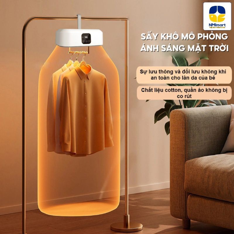 Máy Sấy Quần Áo NMIMART Đa Năng Treo Tường Gấp Gọn Khử Trùng Khử Khuẩn, 2 Chế Độ Sấy, Tiết Kiệm Diện Tích_thumbnail_1