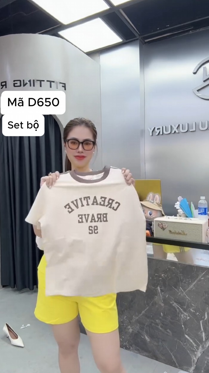 D650  Set thun short toàn màu đẹp