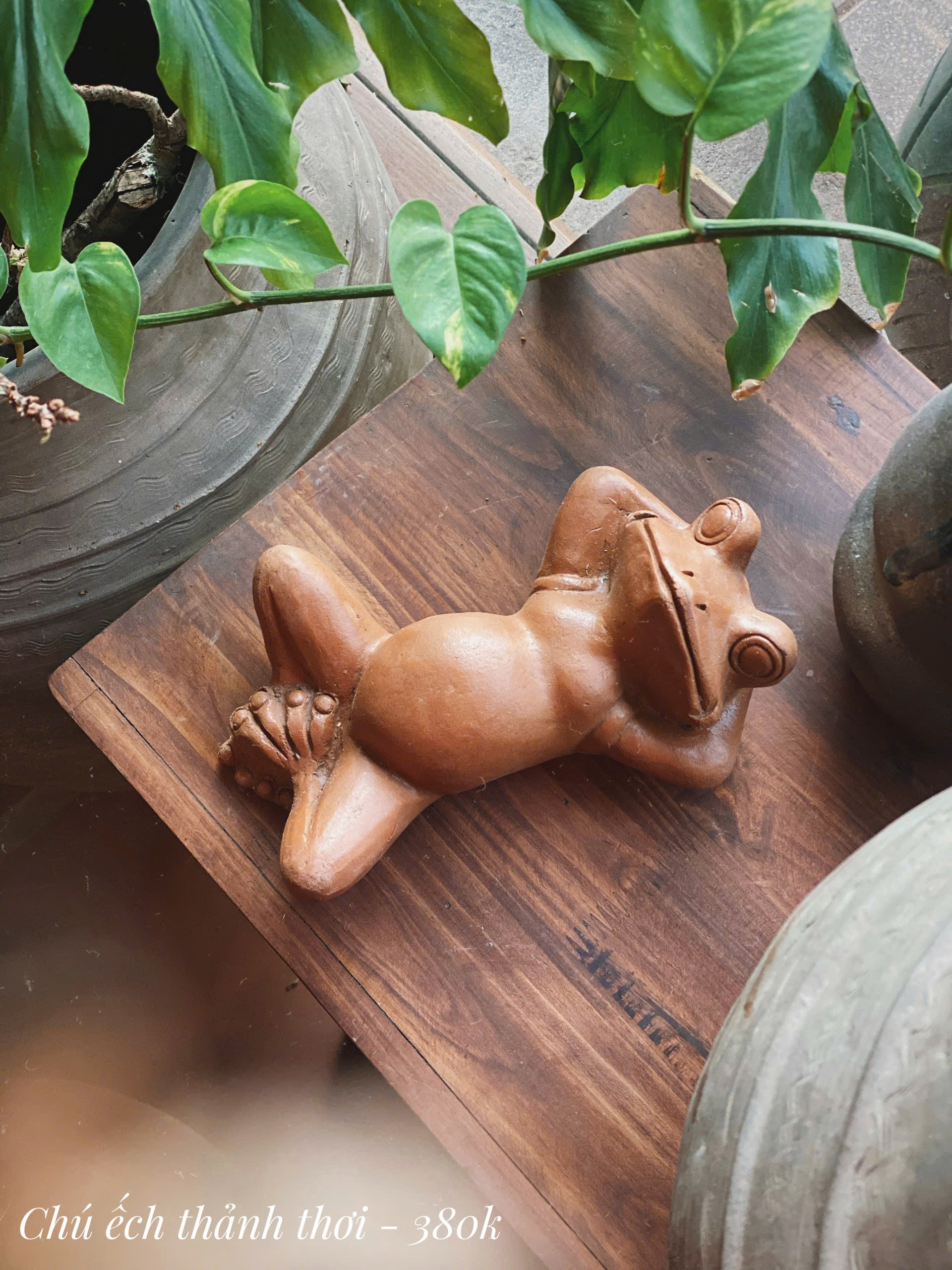 Tượng ếch thảnh thơi - Gốm Bàu Trúc