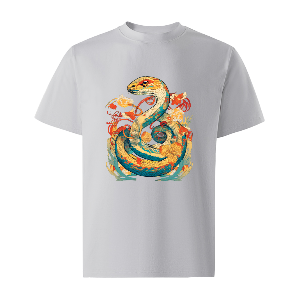 Áo thun nam form rộng 12 con giáp tuổi Tỵ ATD482 Miucho Iconic cotton cổ tròn in graphic_thumbnail_13