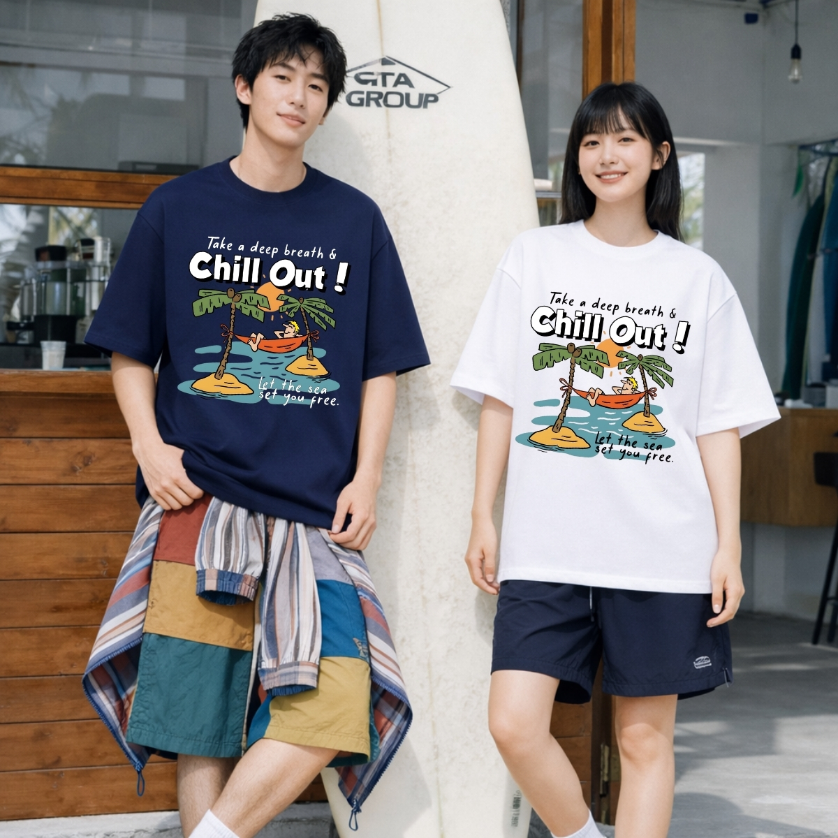 Áo thun unisex UX30 BST CÂY DỪA đi biển mùa hè dáng oversized Local brand WETEE - T050_thumbnail_14