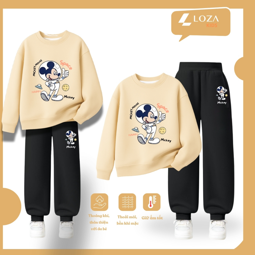 Set bộ nỉ bé trai in hình Phi hành gia  - Loza Kids BI378_thumbnail_1