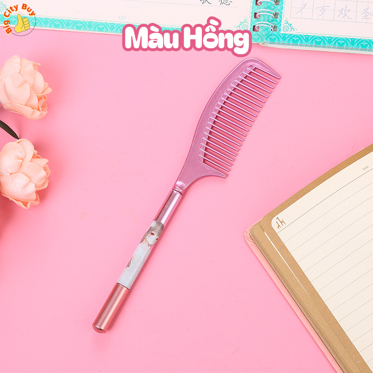 [RẺ VÔ ĐỊCH] Bút Bi Kết Hợp Lược Họa Tiết Công Chúa Chải Tóc Siêu Dễ Thương - Bút Bi Mực Đen_thumbnail_2