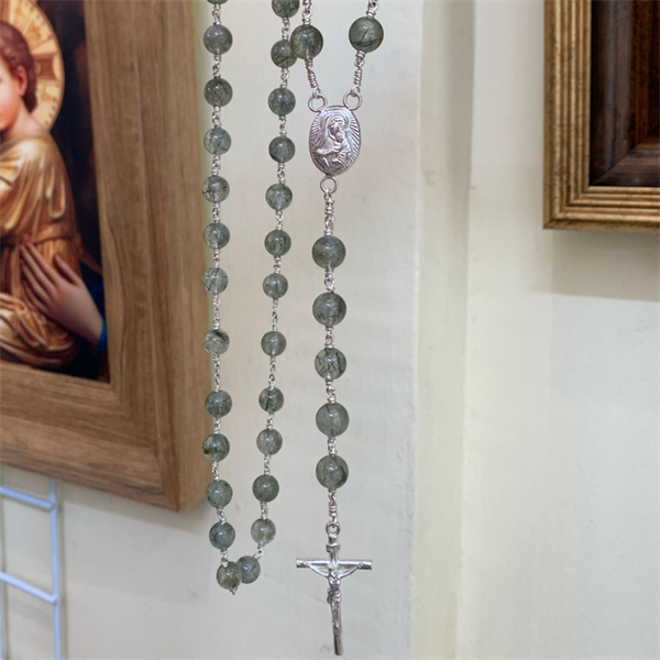 Chuỗi 50 tóc xanh mix bạc