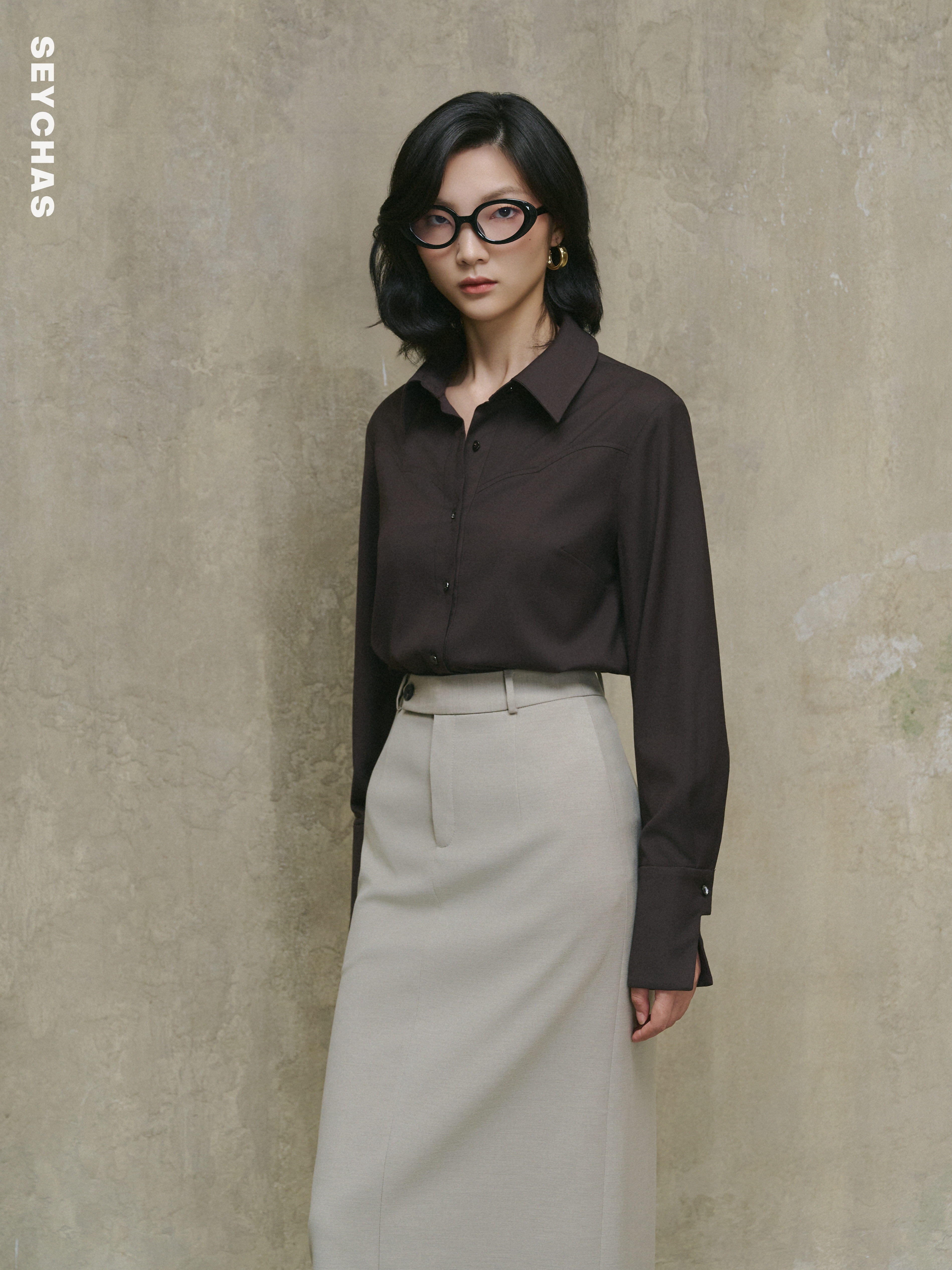 VELIN SHIRT-  Dark brown_thumbnail_0