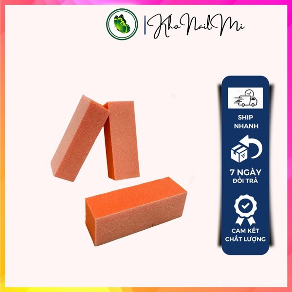 Phao dũa móng chà mịn - màu cam - nhập khẩu 100% từ USA - buffer Mỹ bản to