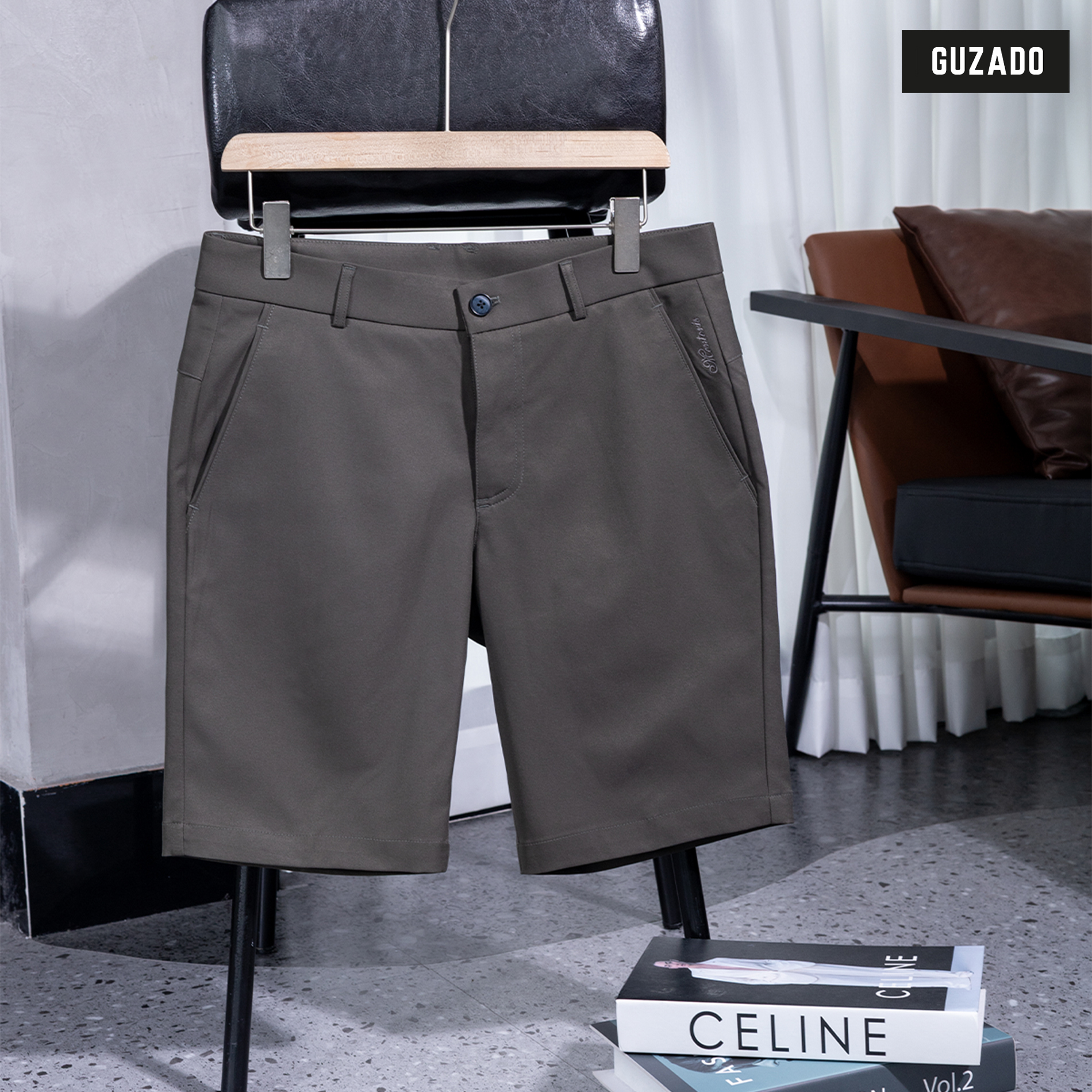 Quần Short Nam GUZADO Vải KaKi Cao Cấp Dày Dặn, Sang Trọng MSR2515_thumbnail_7