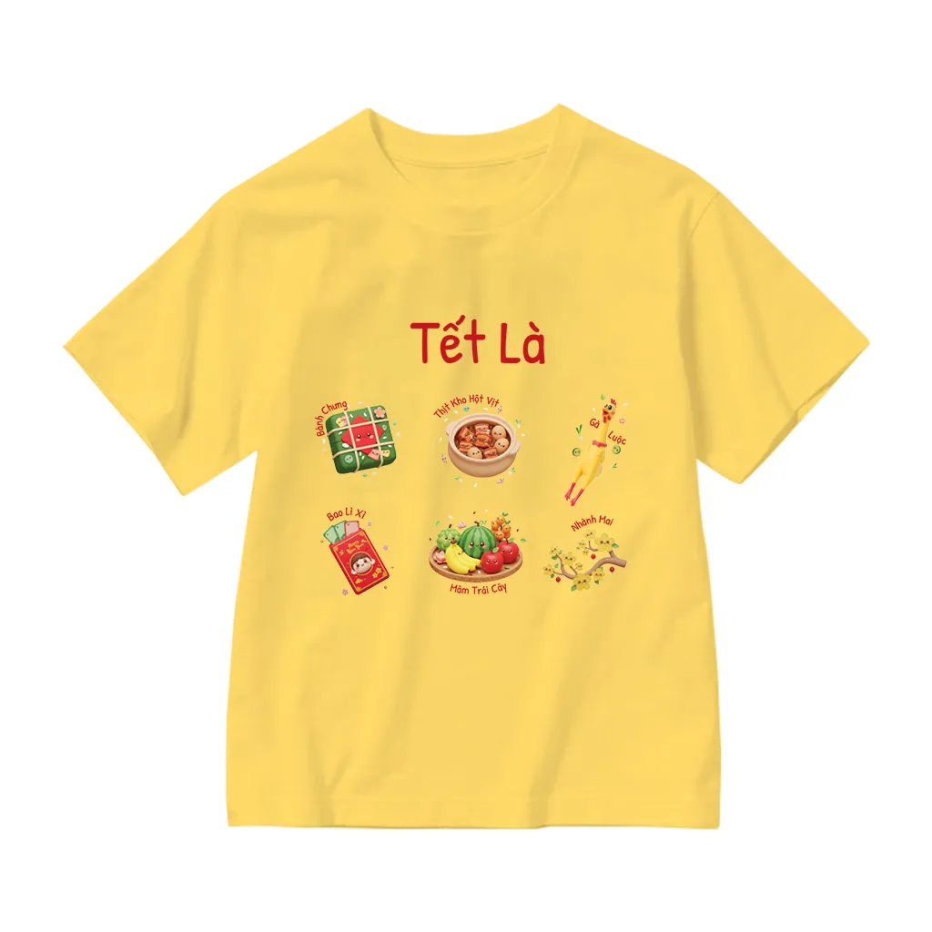 Áo thun kid Tết 2026 Kado vải cotton co giãn thoáng mát thoải mái cho bé cổ tròn in mix 2920_thumbnail_13