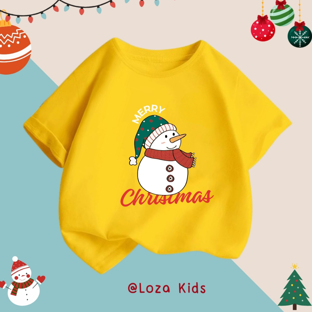 Áo thun bé trai bé gái Noel 2025 - Áo Noel , Áo phông cho bé size từ 15-40kg Loza Kids AT025_thumbnail_2