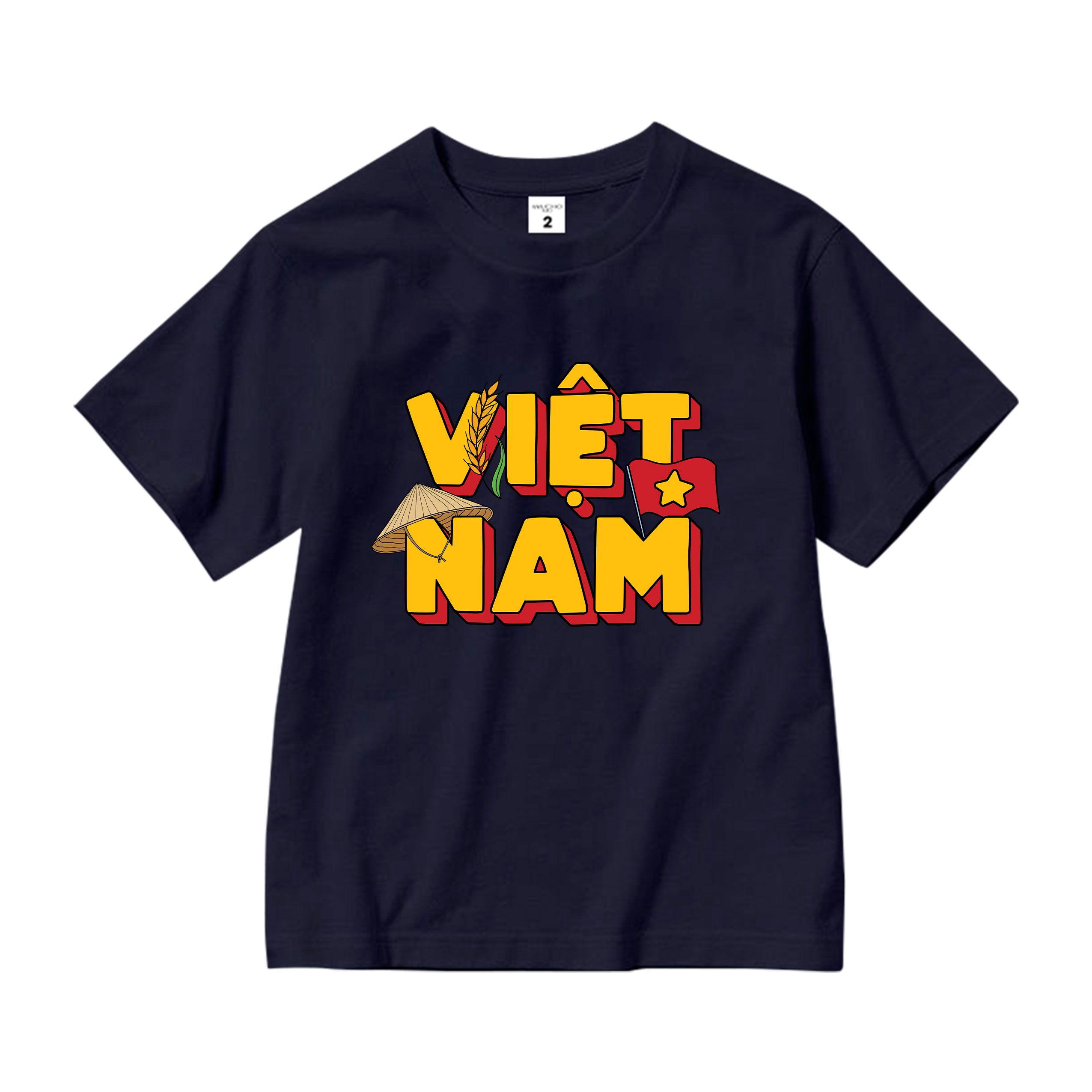 Áo thun Việt Nam tôi yêu cho bé gái form rộng 2134 Miucho Kid vải cotton thoáng mát co giãn in mix_thumbnail_11
