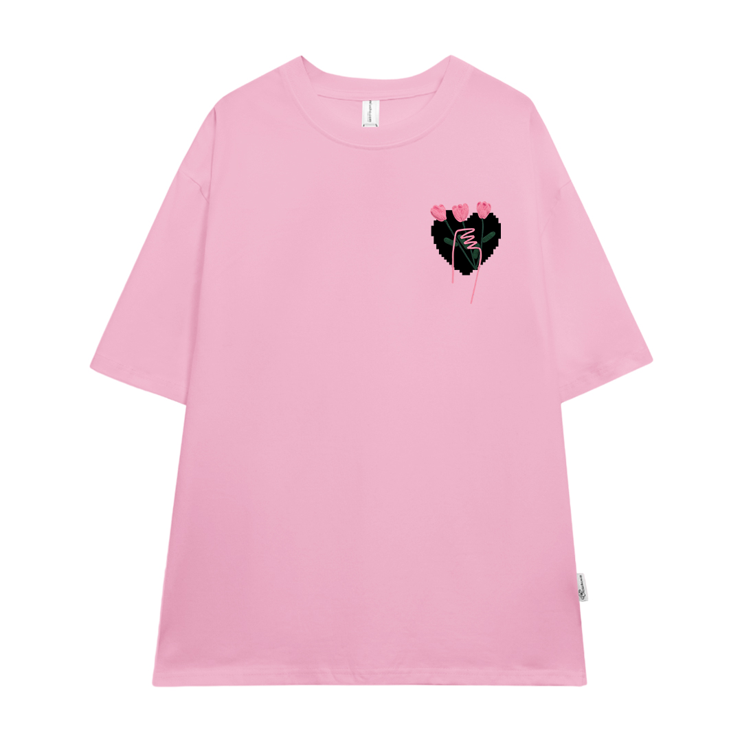 Áo thun cặp nam nữ form rộng 1968 Miucho vải 4c cotton 220gsm thoáng mát cổ tròn in mix_thumbnail_12