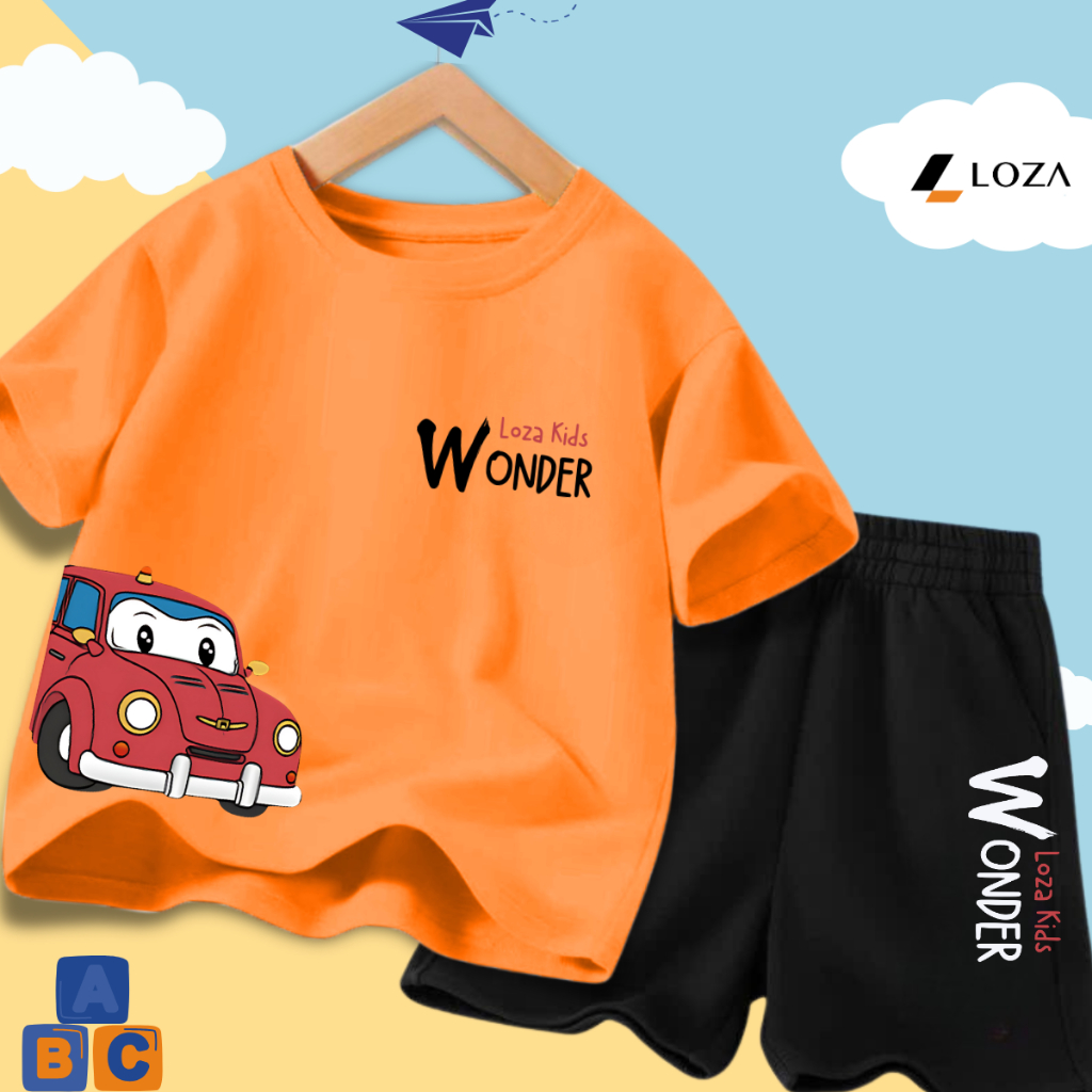 Bộ đồ bé trai in hình 'ô tô Wonder'  - Loza Kids SB295_thumbnail_0