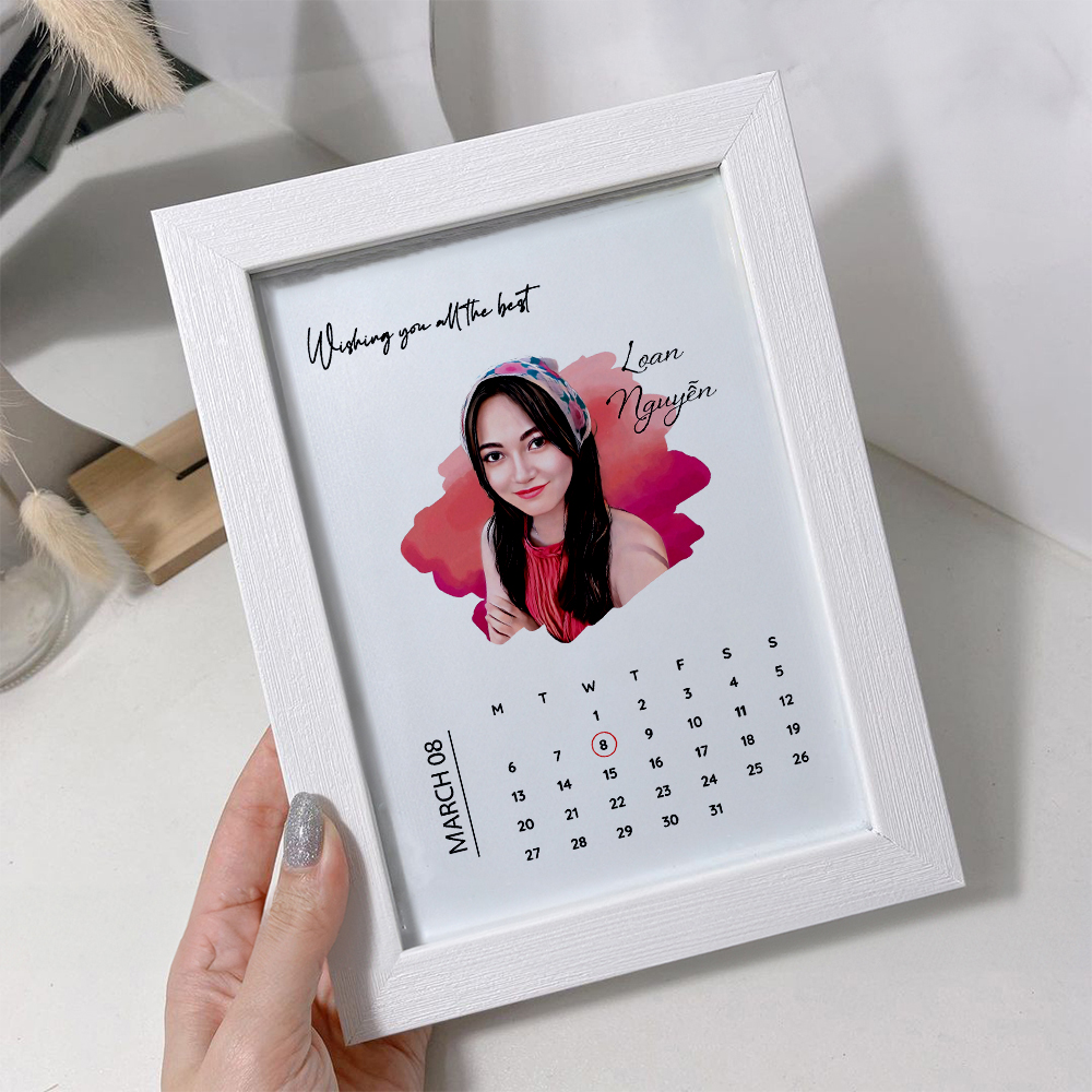 Khung ảnh để bàn vẽ hình chân dung thiết kế và in theo yêu cầu làm quà tặng bạn gái, người thân - Quà sinh nhật ý nghĩa_thumbnail_2