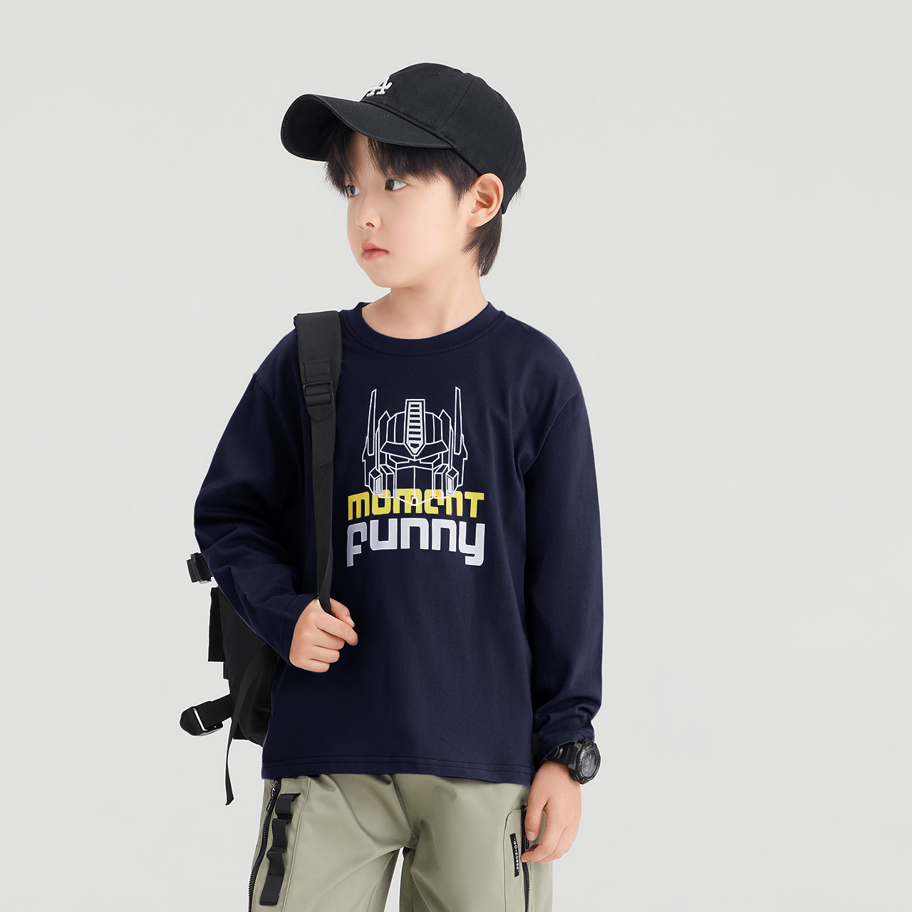 Áo dài tay cotton bé trai ADT25001