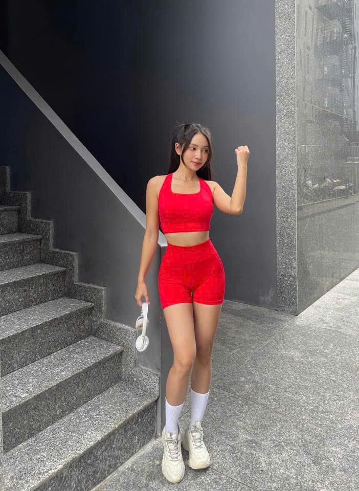 Bộ Quần Áo Thể Thao Tập Gym Yoga Nữ Dáng Đùi Bra 2 Dây Chéo Hack Dáng_thumbnail_7