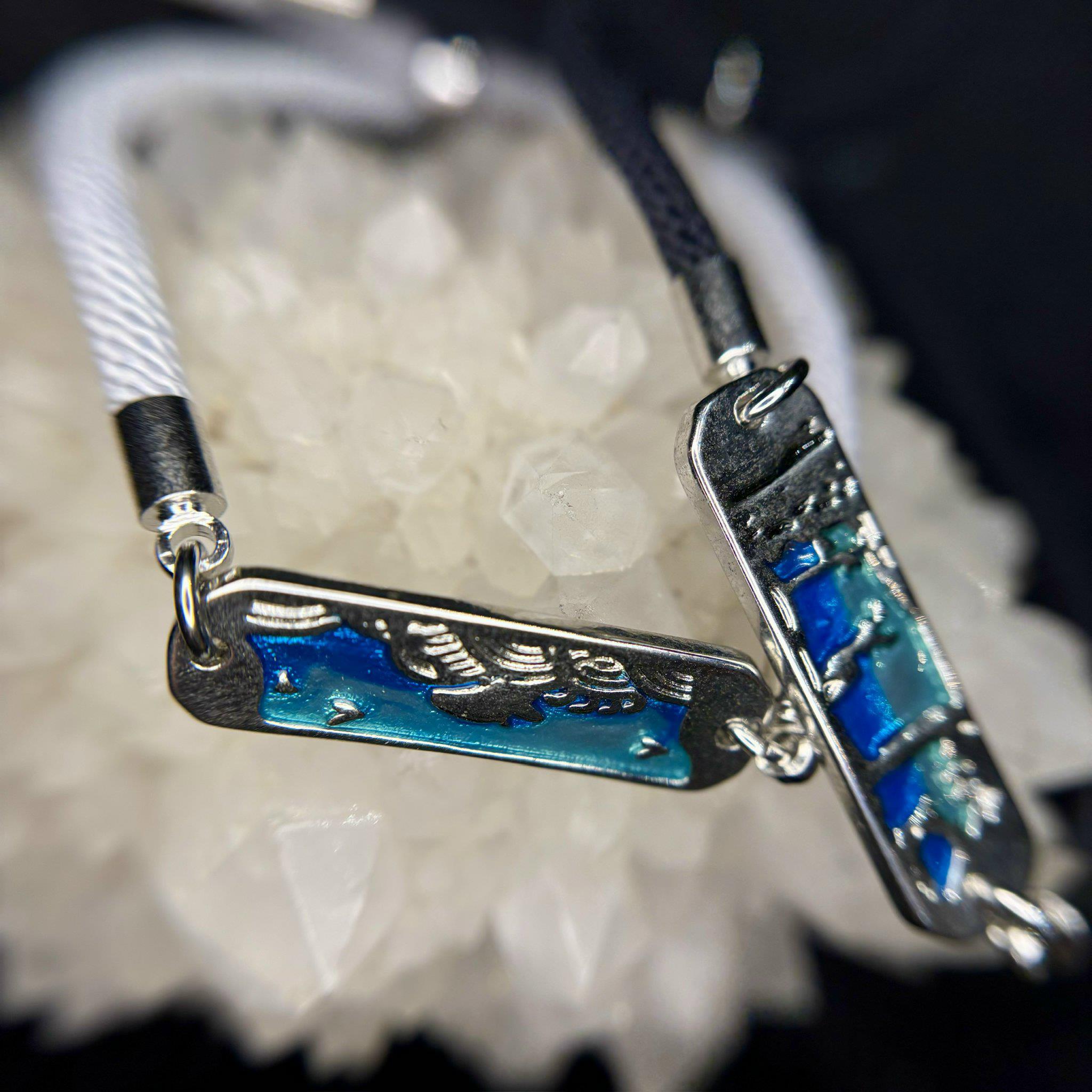 Vòng tay cặp dây vải charm xanh đôi_thumbnail_3