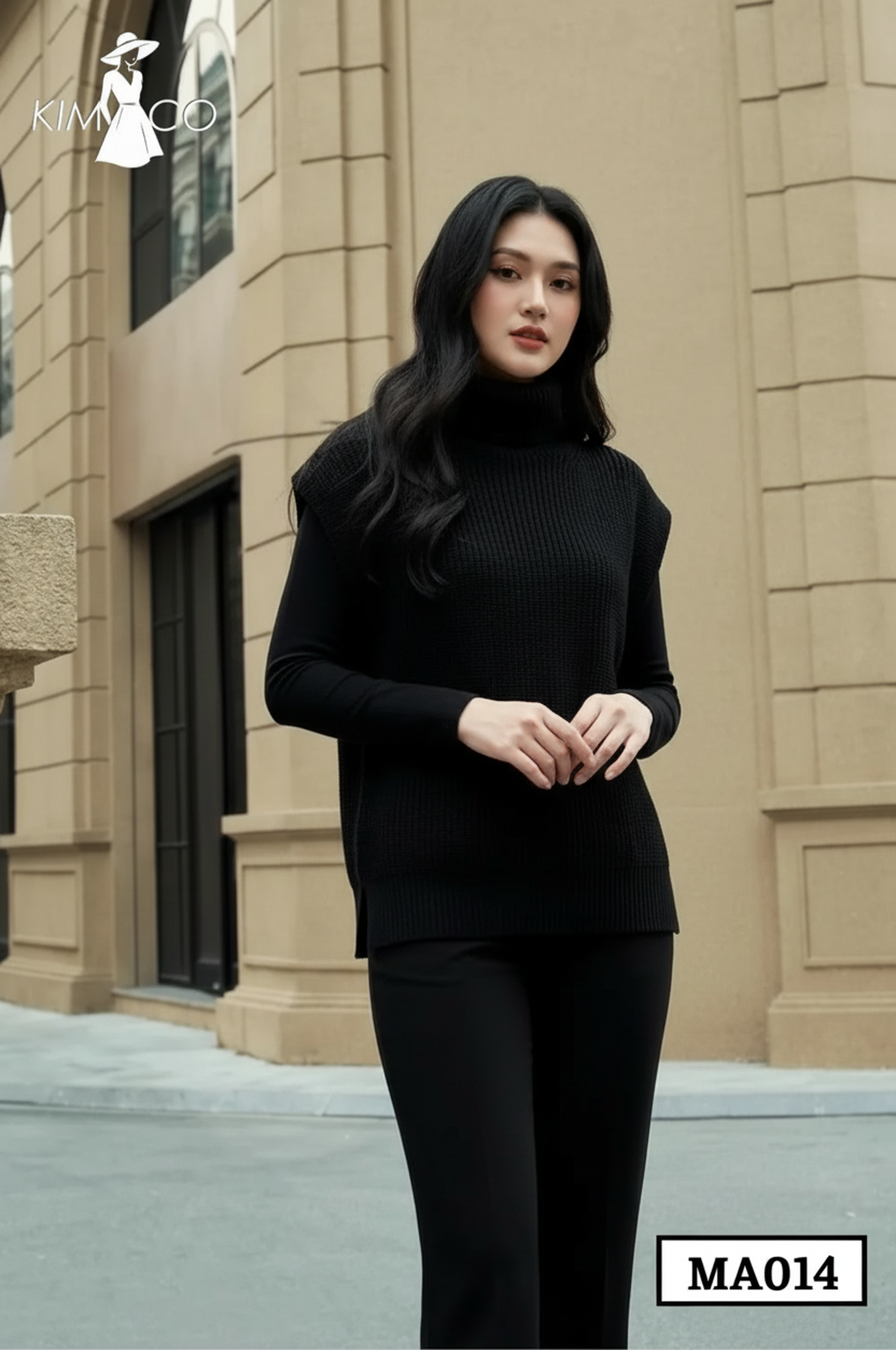 Áo Len Gile Cổ Cao Màu Đen - MA014_thumbnail_1