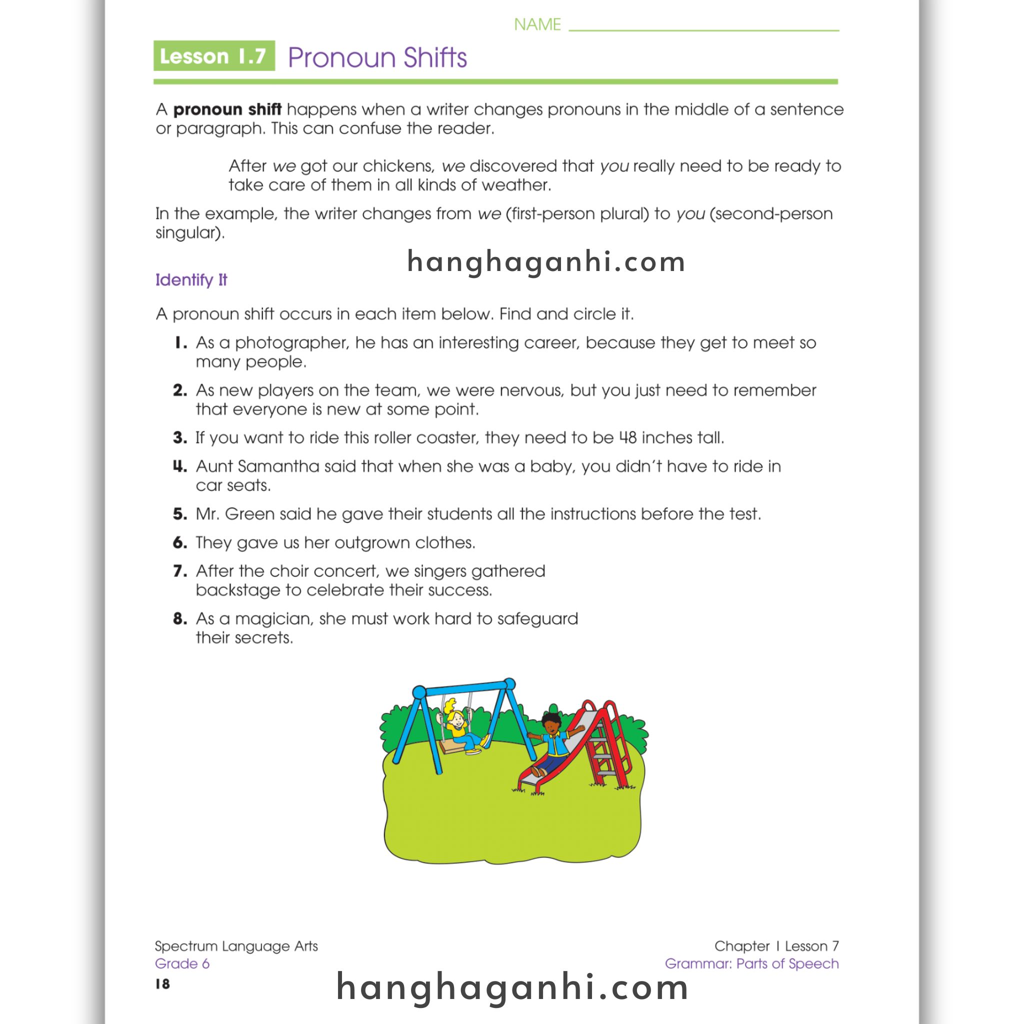Sách Spectrum Language Arts Workbook Grade 6_thumbnail_4