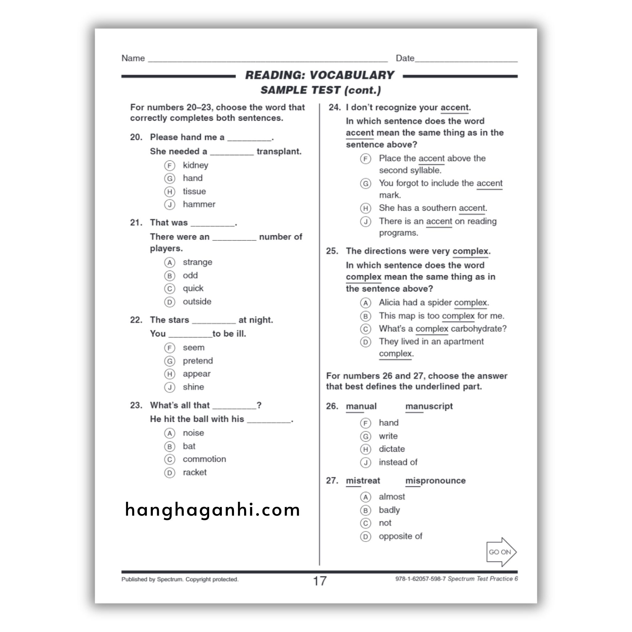 Sách Spectrum Test Practice Workbook Grade 6_thumbnail_4