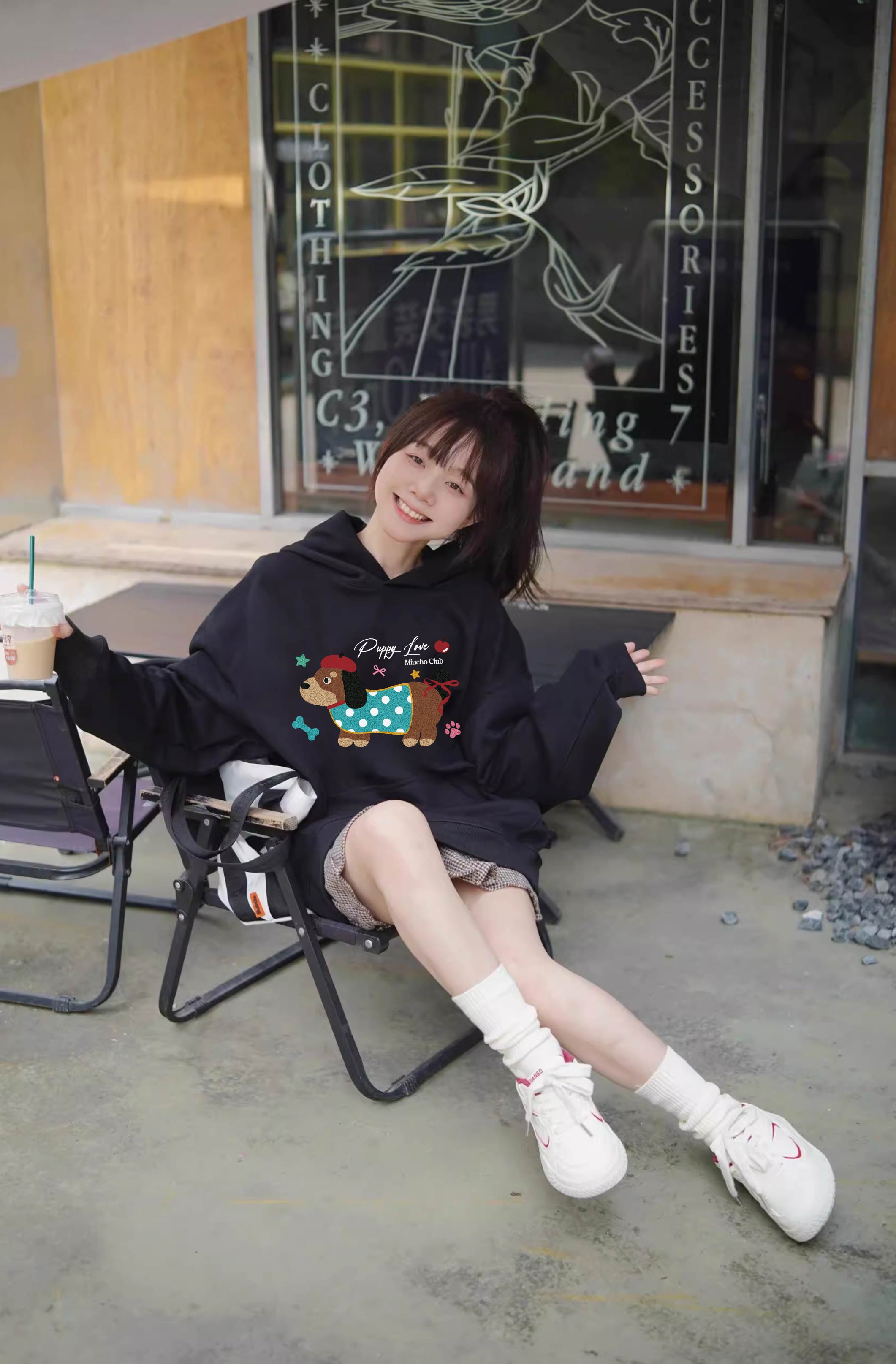 Áo hoodie nữ form rộng dày dặn vải nỉ chân cua HDD1638 Miucho in mix_thumbnail_4