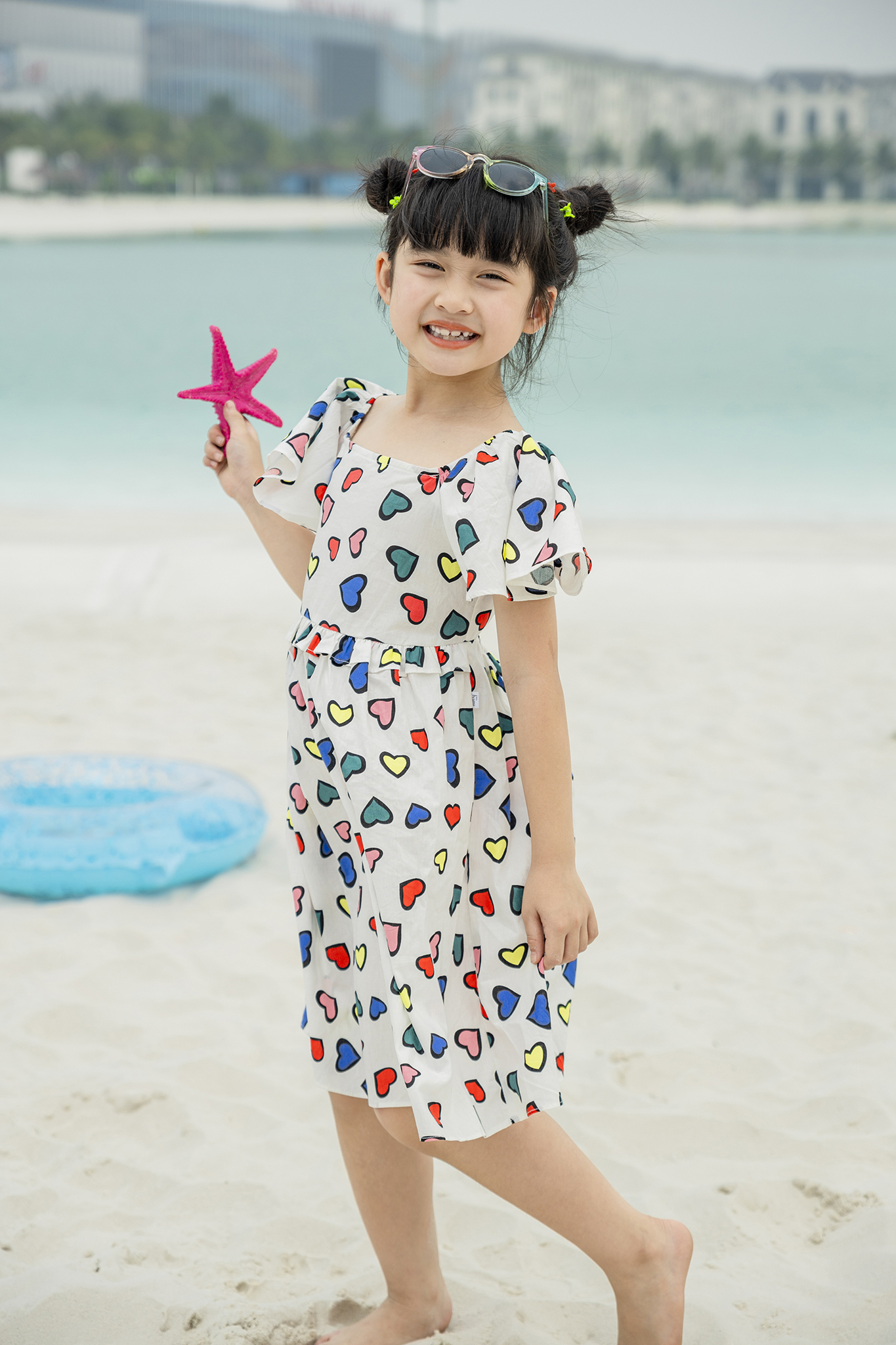 Váy họa tiết tay đổ bèo eo_thumbnail_0