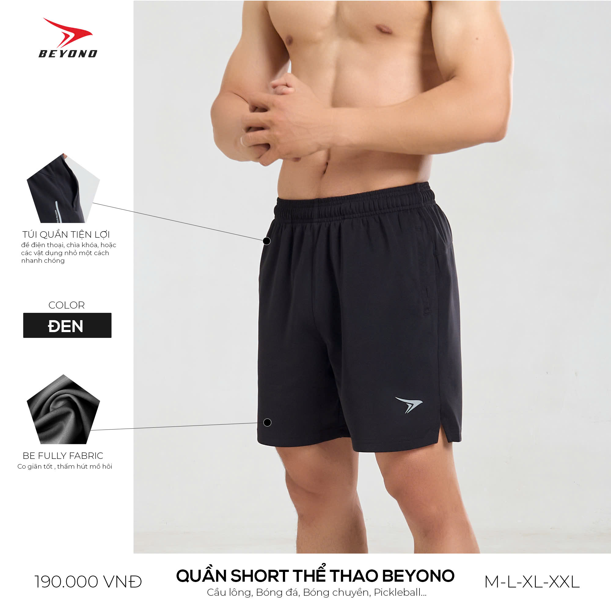 QUẦN SHORT PICKLEBALL BEYOND NAM