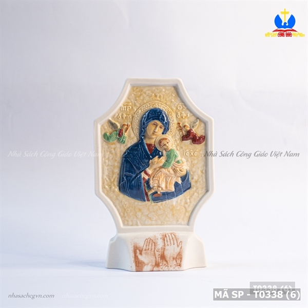 Tượng sứ Mẹ Hằng cứu giúp 16cm ✔