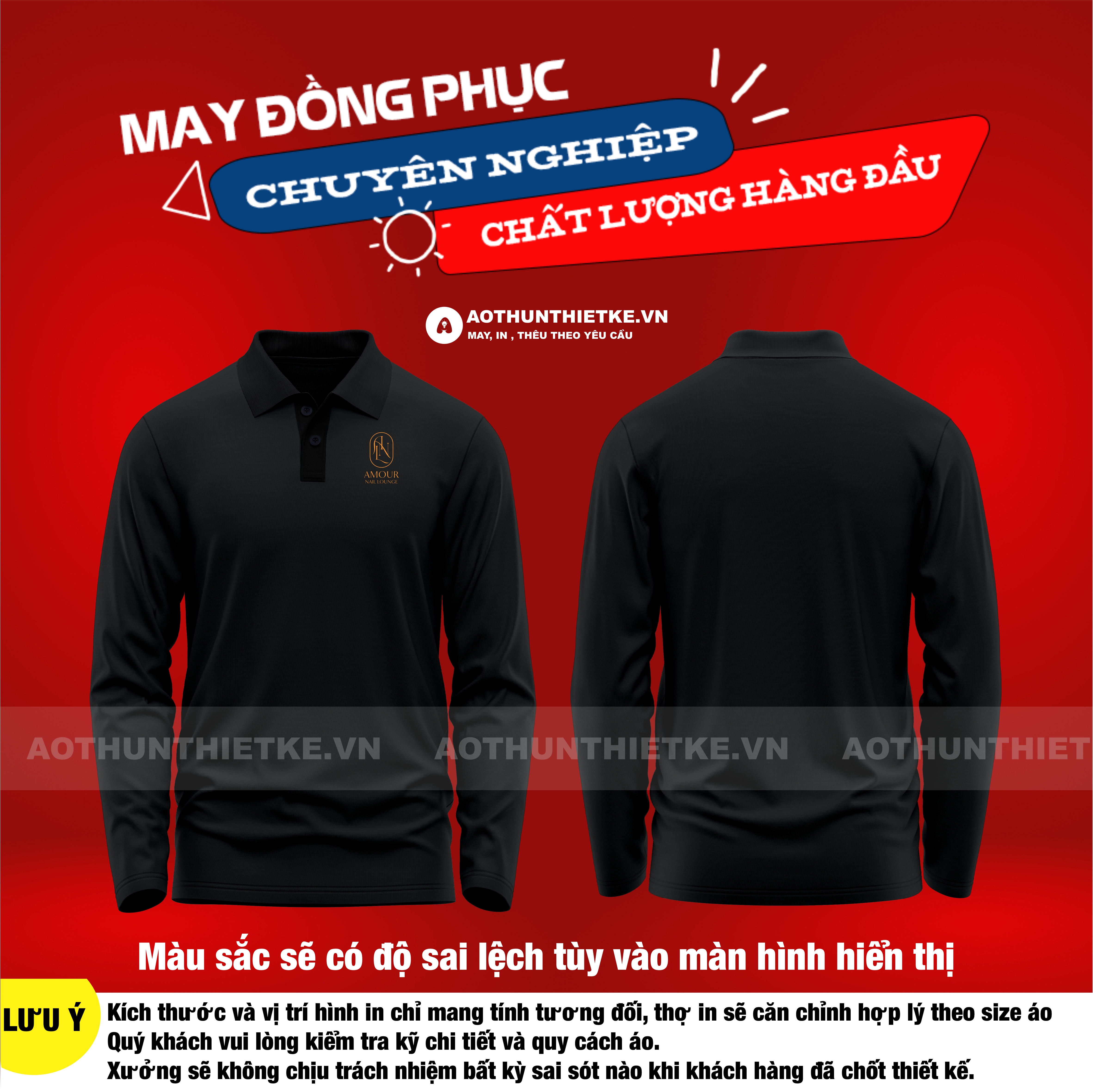 Áo Thun Đồng Phục Tay Dài Công Ty Amour