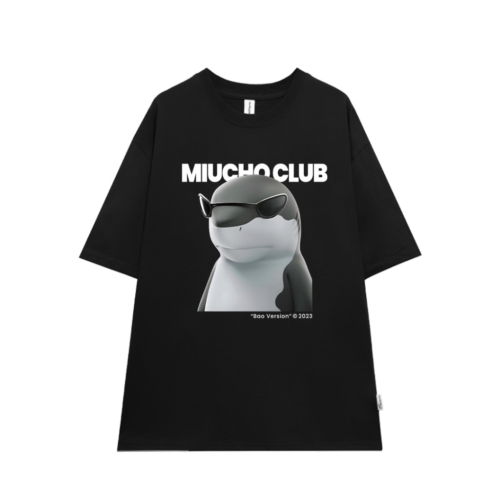 Áo thun unisex Cá mập ngầu local brand form rộng ATD574 Miucho cotton cổ tròn in artwork